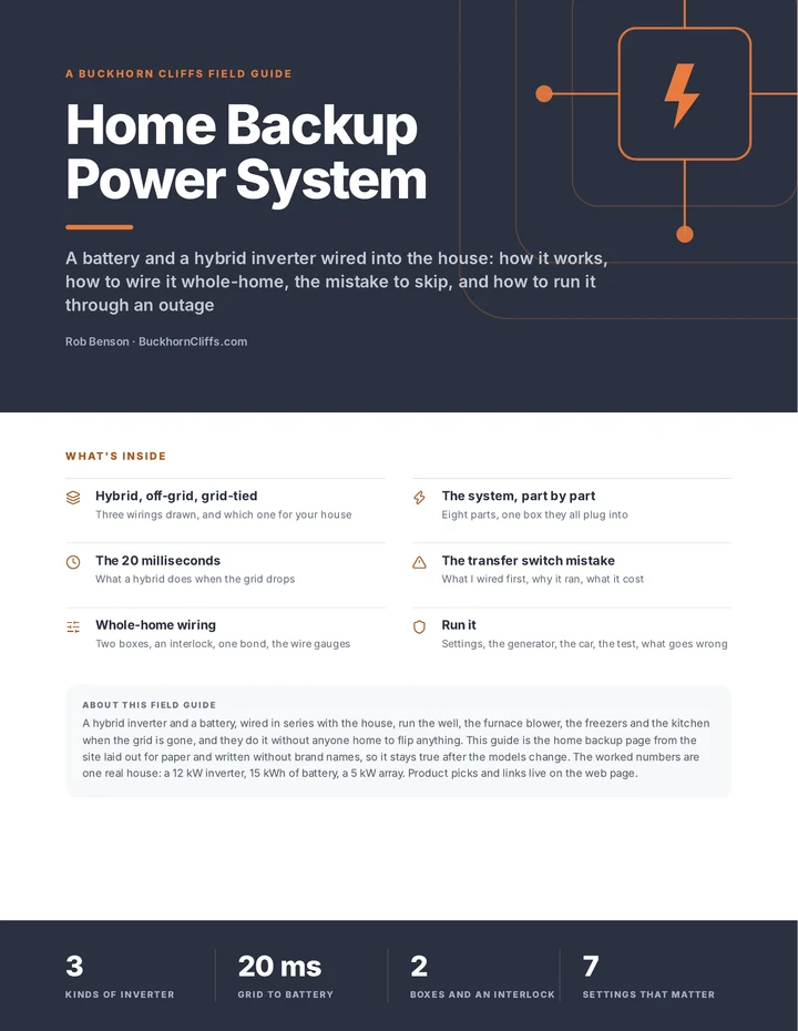 Home Backup Power System Field Guide cover
